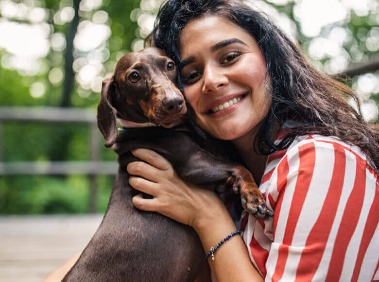 Girl with dog