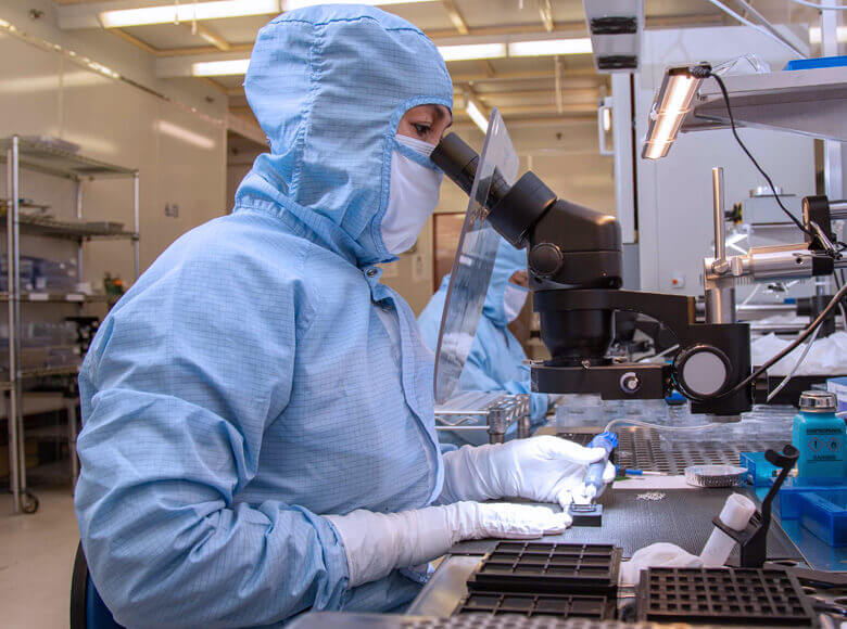 engineer in cleanroom